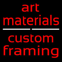 Art Materials Custom Framing Neon Skilt