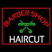 Barbershop Haircut Neon Skilt