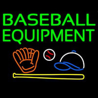 Baseball Equipment Neon Skilt