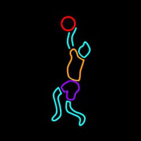 Basketball Player Neon Skilt