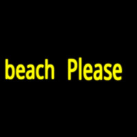 Beach Please Neon Skilt