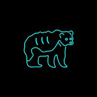 Bear New Animals Neon Skilt