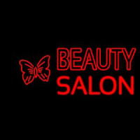 Beauty Salon With Butterfly Logo Neon Skilt