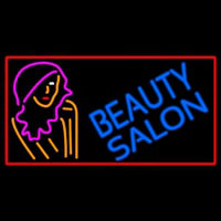 Beauty Salon With Girl Neon Skilt