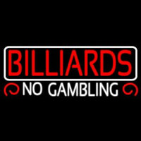 Billiards No Gambling 2 Neon Skilt