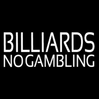 Billiards No Gambling 3 Neon Skilt