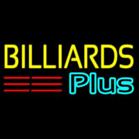 Billiards Plus 1 Neon Skilt