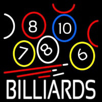 Billiards With Logo Neon Skilt