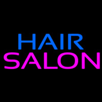 Block Blue Pink Hair Salon Neon Skilt