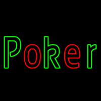 Block Poker 2 Neon Skilt