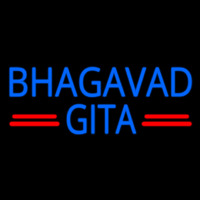 Blue Bhagavad Gita Neon Skilt