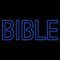 Blue Bible Neon Skilt