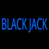 Blue Blackjack Neon Skilt