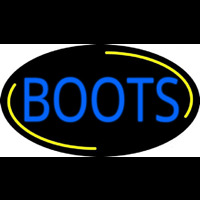 Blue Boots Neon Skilt