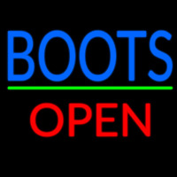 Blue Boots Open With Line Neon Skilt