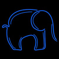 Blue Elephant Neon Skilt