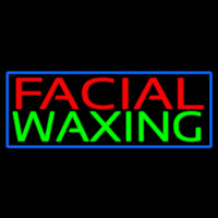 Blue Facial And Wa ing Blue Border Neon Skilt