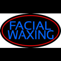 Blue Facial And Wa ing Red Oval Neon Skilt