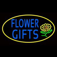 Blue Flower Gifts In Block Neon Skilt