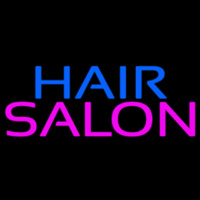 Blue Hair Salon Pink Neon Skilt