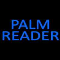 Blue Palm Reader Block Neon Skilt