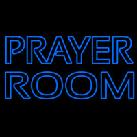 Blue Prayer Room Neon Skilt