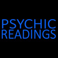 Blue Psychic Readings Neon Skilt