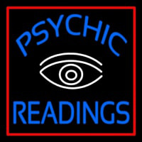 Blue Psychic Readings White Eye Neon Skilt