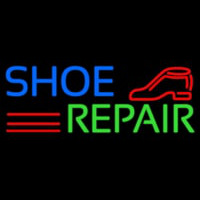 Blue Shoe Green Repair Neon Skilt