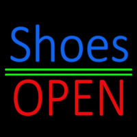 Blue Shoes Open With Line Neon Skilt