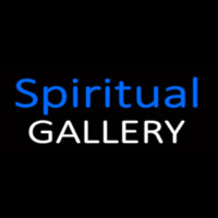 Blue Spritual White Gallery Neon Skilt