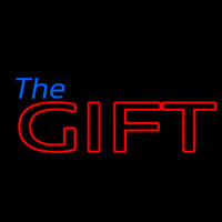 Blue The Red Gift Neon Skilt