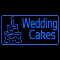 Blue Wedding Cakes 1 Neon Skilt