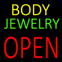 Body Jewelry Open Block Neon Skilt