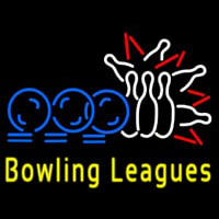 Bowling Leagues Neon Skilt