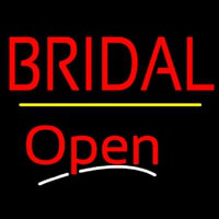 Bridal Block Yellow Line Open Neon Skilt