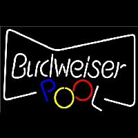 Bud Bowtie with Pool Ball Beer Sign Neon Skilt