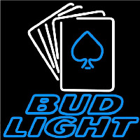 Bud Light Cards Beer Sign Neon Skilt