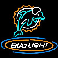 Bud Light Miami Dolphins Beer Sign Neon Skilt