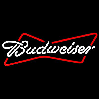 Budweiser Bowtie Beer Sign Neon Skilt