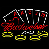 Budweiser Poker Ace Series Beer Sign Neon Skilt