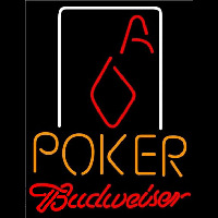 Budweiser Poker Squver Ace Beer Sign Neon Skilt