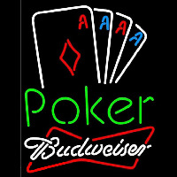 Budweiser Poker Tournament Beer Sign Neon Skilt