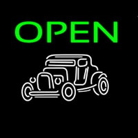 Car Red Open 1 Neon Skilt