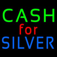 Cash For Silver Neon Skilt