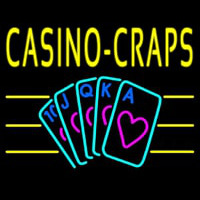 Casino Craps 1 Neon Skilt