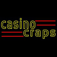 Casino Craps 2 Neon Skilt