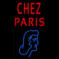 Chez Paris With Girl Neon Skilt