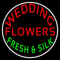 Circle Wedding Flowers Neon Skilt