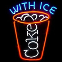 Coca Cola Coke With Ice Beer Bar Neon Light Sign Neon Skilt